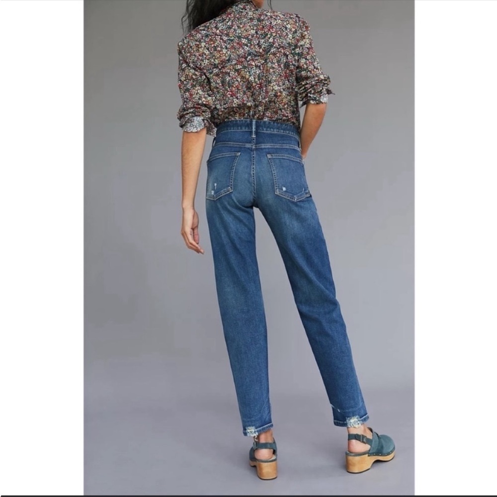 Anthropologie Pilcro Selvedge Borrowed Boyfriend Jeans Blue Plus 32 Relaxed NWT - Picture 7 of 8